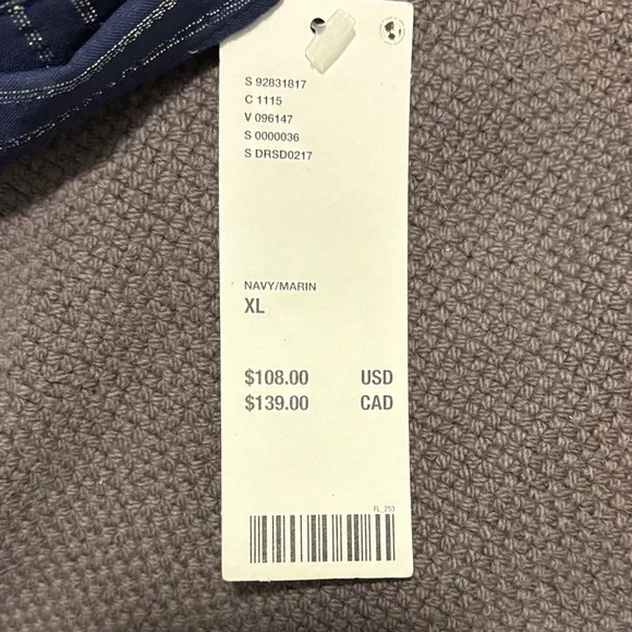 Wildfang Empower Shirt Dress - Navy Metallic Stripe - Picture 9 of 9